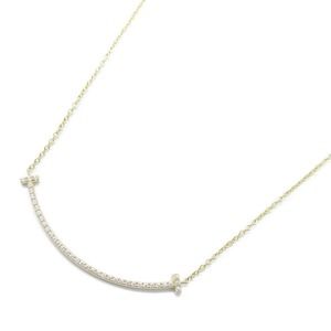 Tiffany T Smile Small Diamond Necklace Yellow Gold Diamond
